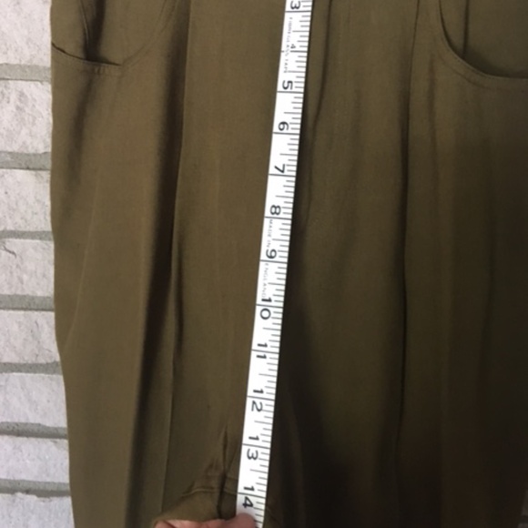 Vintage early 1990's Alfred Sung 2 piece pant-suit -'zoot. High-waisted. Khaki. - Picture 7 of 7